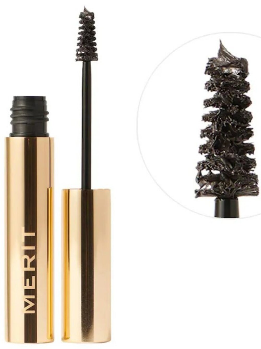 MERIT Brow 1980 Volumizing Tinted Eyebrow Gel-Pomade - Brown Black